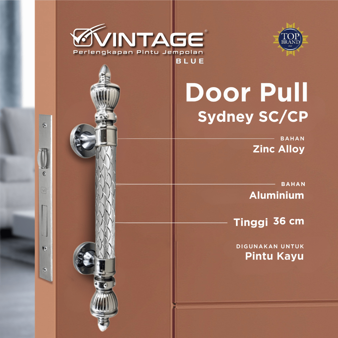 GAGANG PINTU KAYU KLASIK  ALUMINIUM VINTAGE