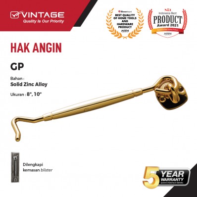 HAK ANGIN / PENAHAN JENDELA ZINC ALLOY GOLD VINTAGE