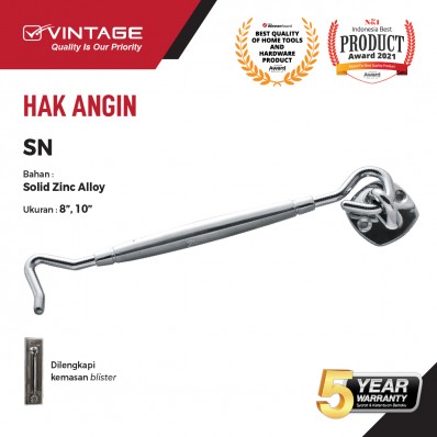 HAK ANGIN / PENAHAN JENDELA ZINC ALLOY STAINLESS VINTAGE