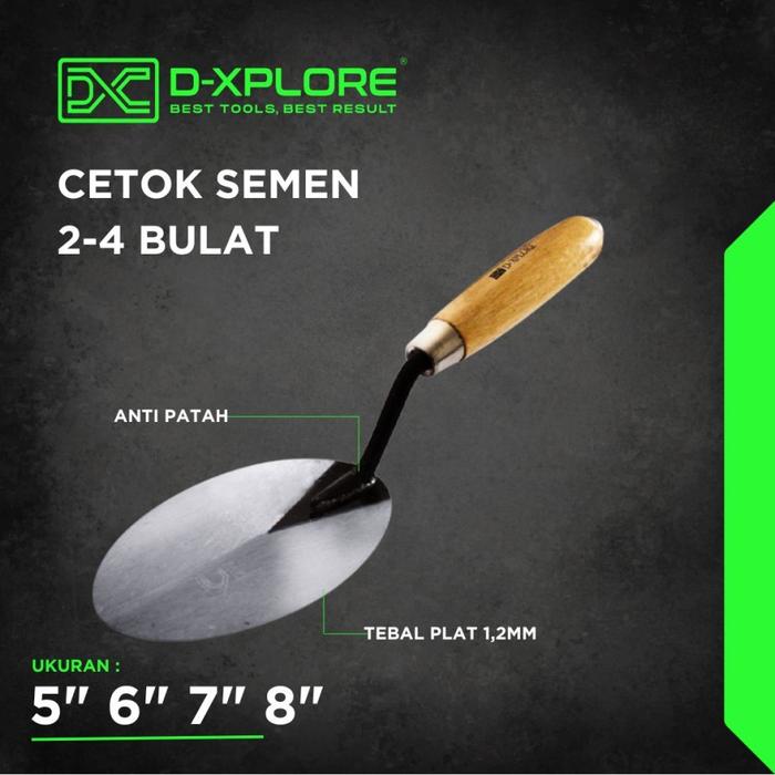 CETOK SEMEN GAGANG KAYU BENTUK BULAT D-XPLORE
