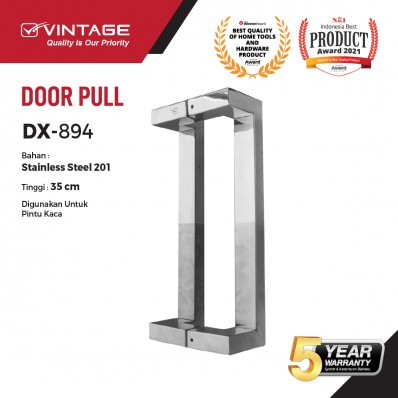 GAGANG PINTU KACA RUMAH STAINLESS STEEL VINTAGE DX 894 UK 35CM