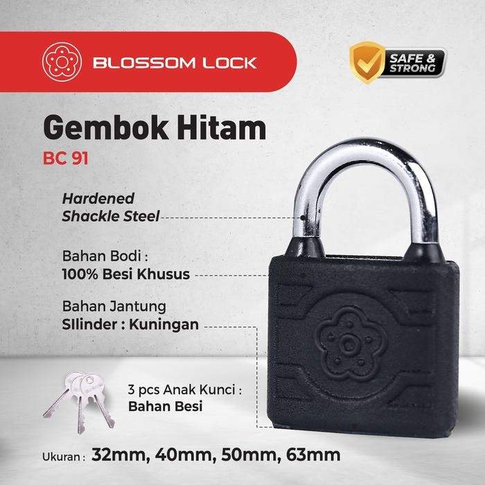 GEMBOK BESI HITAM BLOSSOM