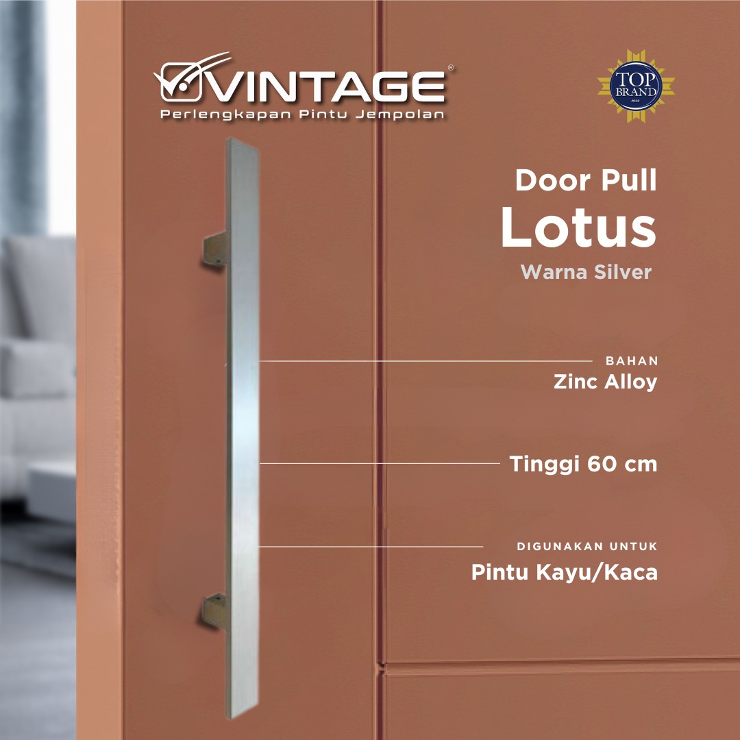 HANDLE PINTU DORONG VINTAGE LOTUS