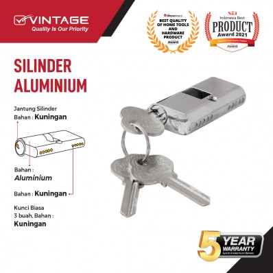 SILINDER KUNCI PINTU ALUMINIUM VINTAGE