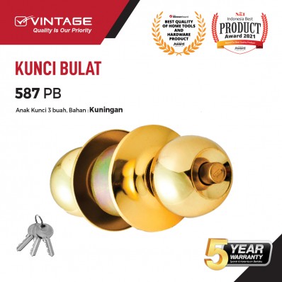 GAGANG PINTU BULAT STAINLESS STEEL VINTAGE 587