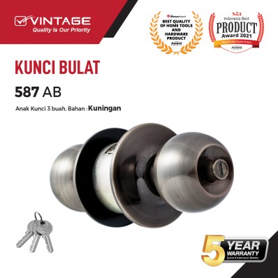 GAGANG PINTU BULAT STAINLESS STEEL VINTAGE 587