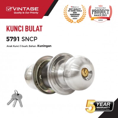 GAGANG PINTU BULAT STAINLESS STEEL VINTAGE 5791