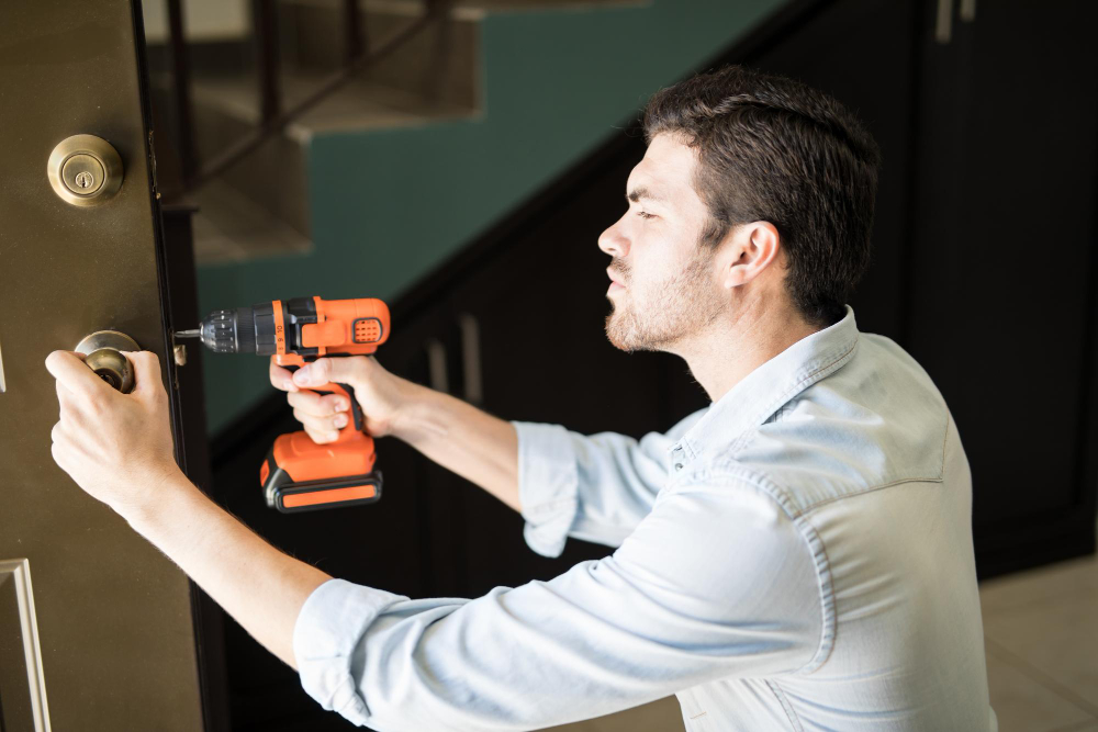Instalasi handle pintu