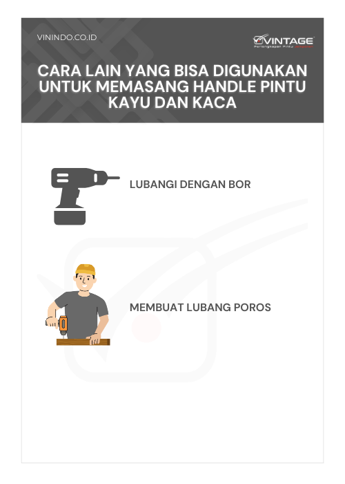 Infografis - Cara Lain yang Bisa Digunakan untuk Memasang Handle Pintu Kayu dan Kaca