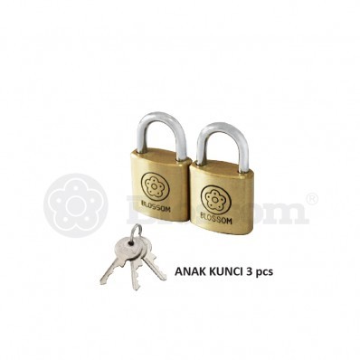 Gembok Kecil Kuningan Blossom