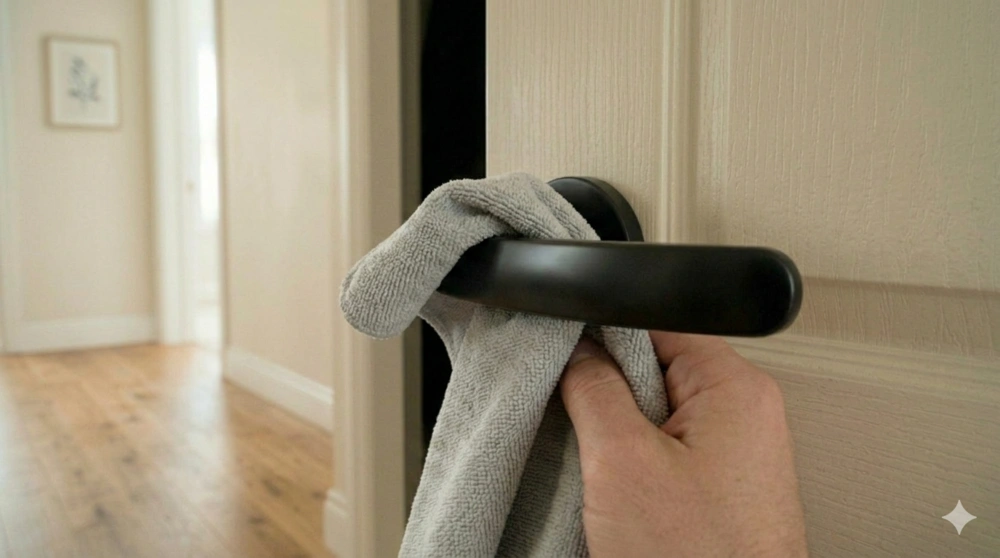 Membersihkan Handle Hitam
