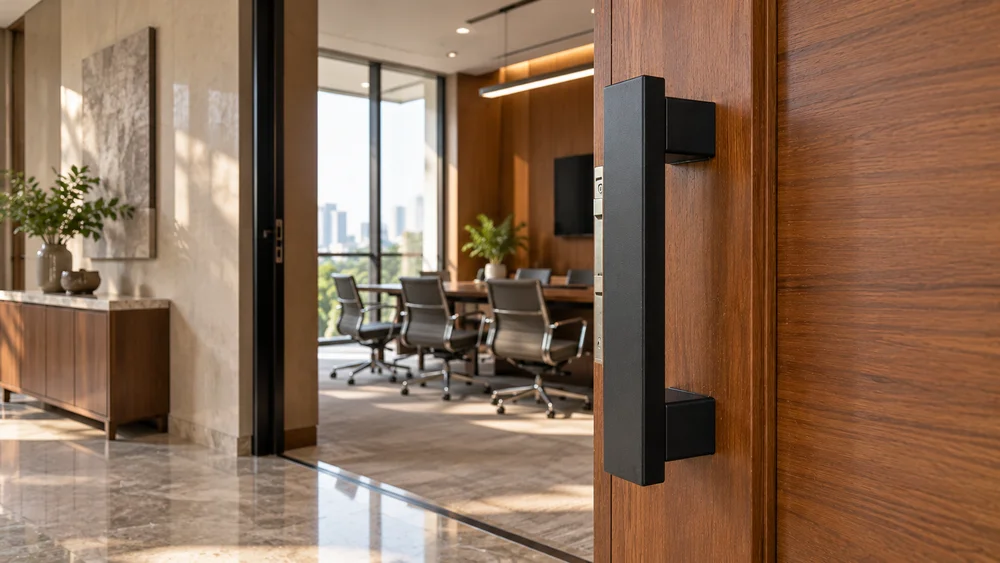 Pintu Kayu Walnut Modern