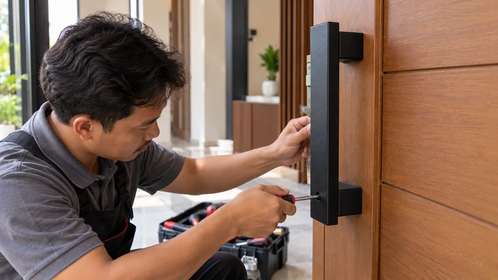 Tukang Pasang Gagang Pintu Hitam